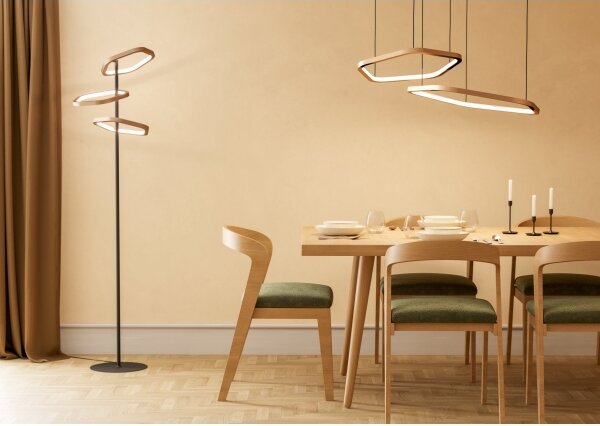 Eglo 390507 - LED Stmívatelný lustr na lanku ESTRELLA LED/30W/230V mosaz + DO