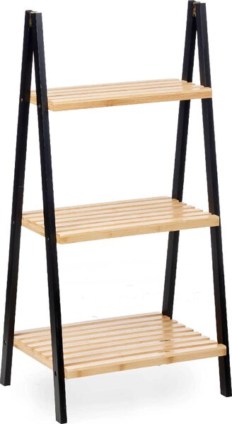 Regál BAMBOO GLOW, 40 x 30 x 81,5 cm, erný