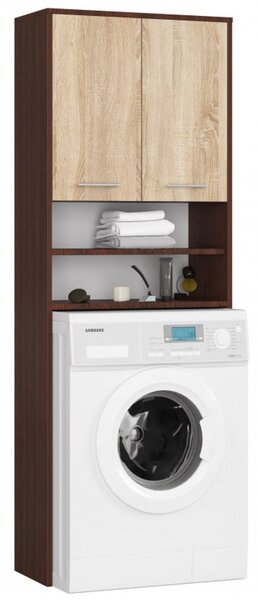 Regál nad pračku Fin wenge/dub sonoma