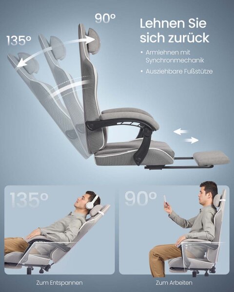 Herní židle OBG079G01 ergonomická