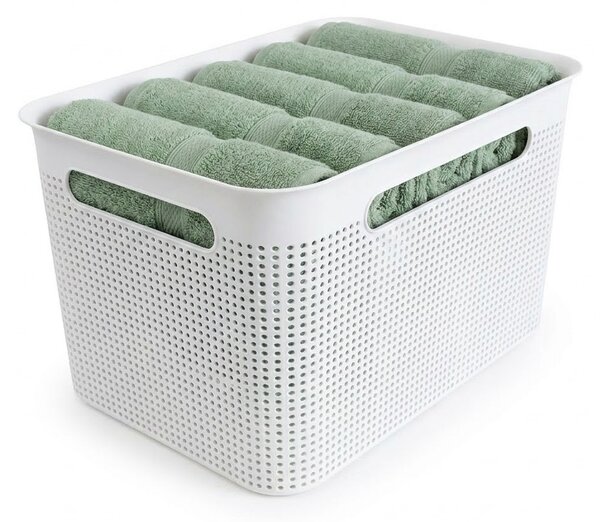 Rotho Úložný box s madly BRISEN 16l, 36x26,2x21cm, bílý