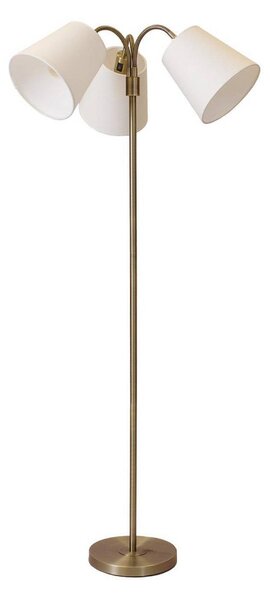 PR Home Stojací lampa Amy, zlatá/bílá, 3 žárovky, výška 150 cm, E27, Mosaz / zlato, Obývací pokoj / jídelna, kov, Skandinávský