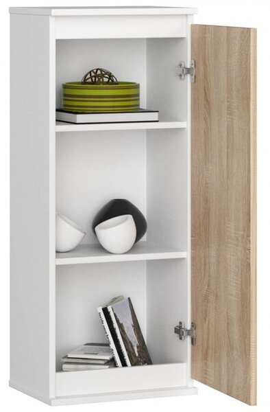 Vitrína CLP W 40 cm bílá/dub sonoma