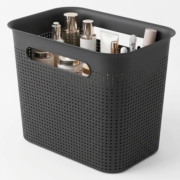 Rotho Úložný box s madly BRISEN 7l, 26x18x21cm, černý