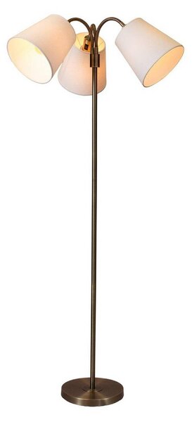PR Home Stojací lampa Amy, zlatá/bílá, 3 žárovky, výška 150 cm, E27, Mosaz / zlato, Obývací pokoj / jídelna, kov, Skandinávský