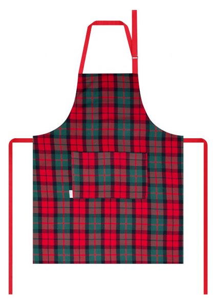 Kuchyňská zástěra TARTAN červená / zelená 944837