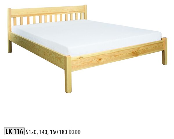Drewmax Dřevěná postel 140x200 LK116 gray