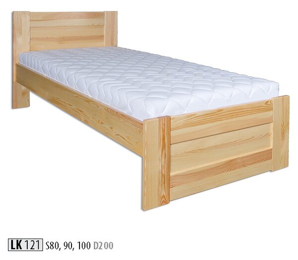 Drewmax Dřevěná postel 100x200 LK121 ořech