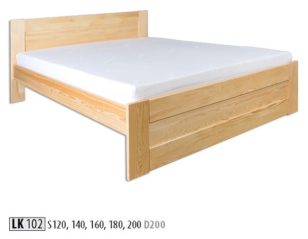 Drewmax Dřevěná postel 120x200 LK102 ořech