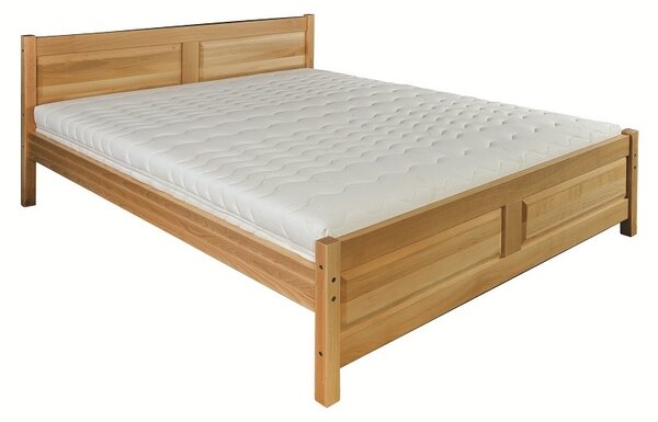 Drewmax Dřevěná postel 200x200 buk LK109 cherry