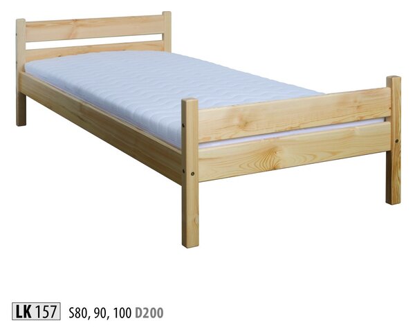Drewmax Dřevěná postel 90x200 LK157 gray