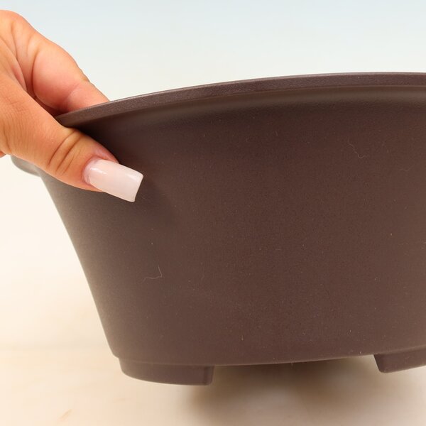 E-bonsai Bonsai miska plast MP-25 hnědá - 26,5 x 26,5 x 11 cm