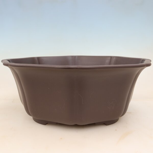 E-bonsai Bonsai miska plast MP-31 hnědá - 39,5 x 37,5 x 14,5 cm