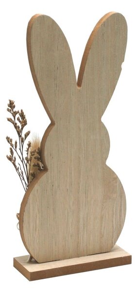 Zajíček dřevěný bílý dekor 24cm 4000083