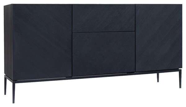 ŠIROKÁ KOMODA, černá, 160/80/40 cm home24 - Online Only komody, Online Only