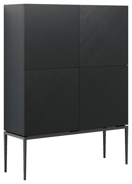 VYSOKÁ KOMODA, černá, 120/160/40 cm home24 - Online Only komody, Online Only