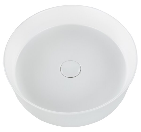 Umyvadlo na desku TEBAR Krémově bílá ⌀ 40 cm Keramika