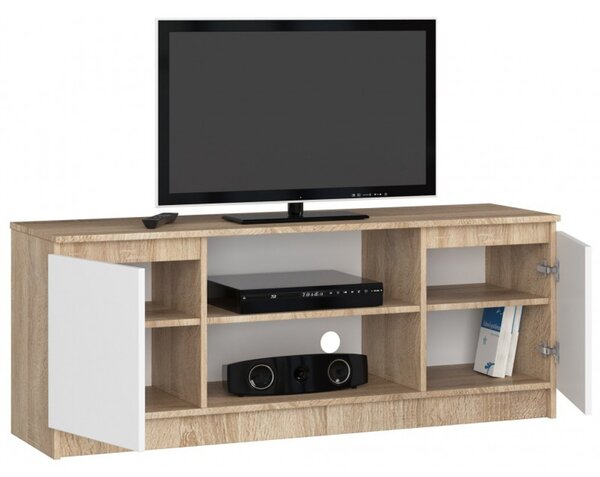 Komoda RTV K140 2D 1PCLP-sonoma/bílá