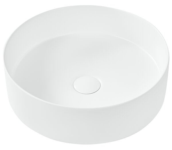 Umyvadlo na desku TEBAR Krémově bílá ⌀ 40 cm Keramika
