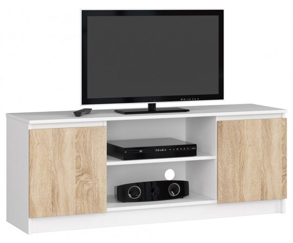Komoda RTV K140 2D 1PCLP-bílá/sonoma