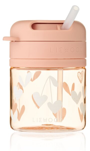 Dětská lahev s brčkem Pavia Sweethearts 280 ml