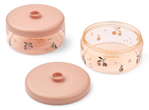 Úložné dózy na jídlo pro batolata Dominique Peach – 2 × 500 ml
