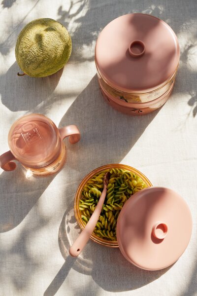 Úložné dózy na jídlo pro batolata Dominique Peach – 2 × 500 ml