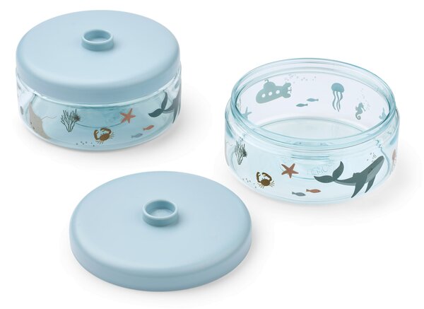 Úložné dózy na jídlo pro batolata Dominique Sea Creature – 2 × 500 ml