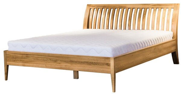 Drewmax Dřevěná postel LK291 160x200, dub masiv buk přírodní