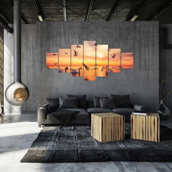 Obraz - Labutě (210x100 cm)