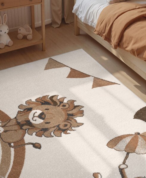 Koberec Villeroy & Boch BOHO KIDS Roar like a Lion Summer Party krémový