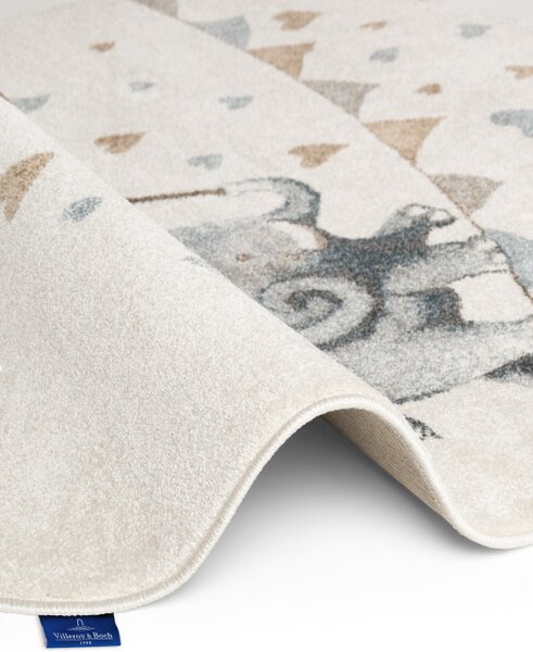 Koberec Villeroy & Boch BOHO KIDS Round Walk like an Elephant Rainy krémový kruh