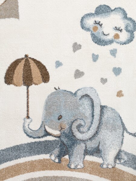 Koberec Villeroy & Boch BOHO KIDS Walk like an Elephant Rainy Party krémový