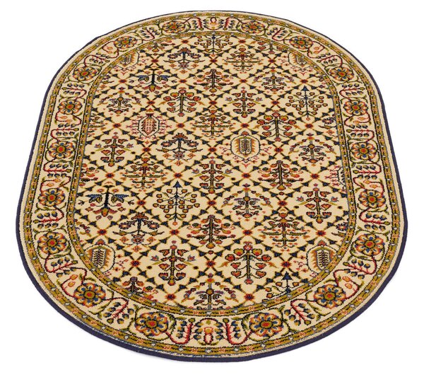 Oválný koberec Agnella Standard Tamir Krémový Rozměr: 100x180 cm