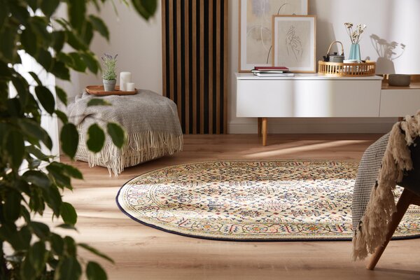 Oválný koberec Agnella Standard Tamir Krémový Rozměr: 100x180 cm