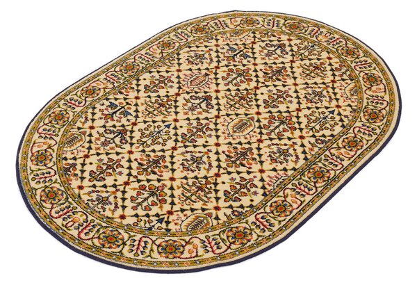 Oválný koberec Agnella Standard Tamir Krémový Rozměr: 100x180 cm