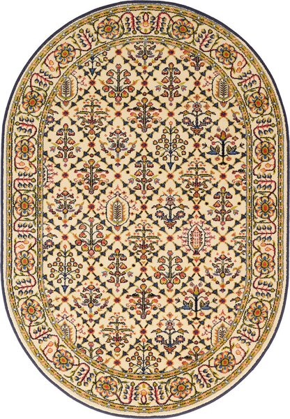 Oválný koberec Agnella Standard Tamir Krémový Rozměr: 100x180 cm