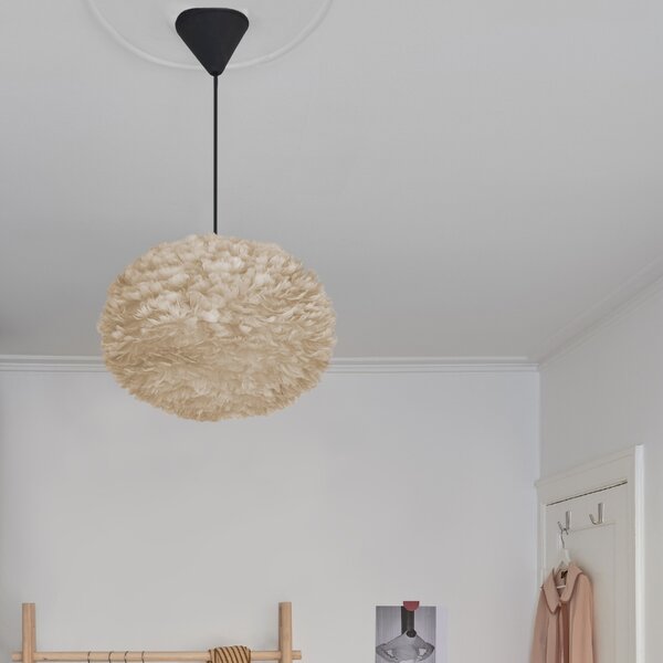 Umage Světle hnědé závěsné stínidlo Eos z pravých husích per 60 cm