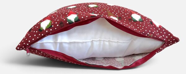 GADEO vánoční povlak na polštář Vánoční skřítci Rozměr: 30x30 cm