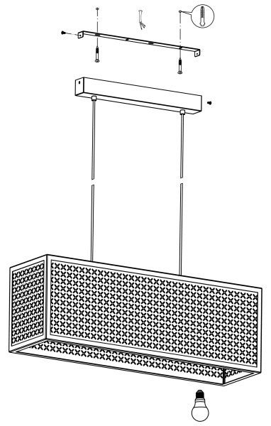 Eglo 43559 - Lustr na lanku SALLICANO 3xE27/40W/230V