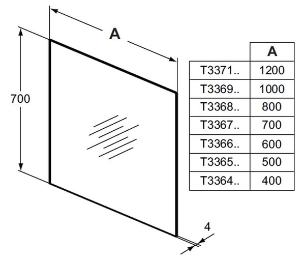 Ideal Standard Mirror & Light - Zrcadlo 800 mm, T3368BH