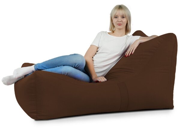Lenoška LOUNGE ATENA plyš hnědá
