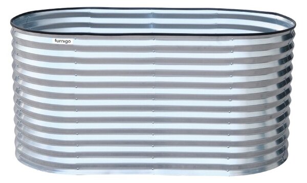 Furnigo Vyvýšený záhon 160x80x78 cm - stříbrný