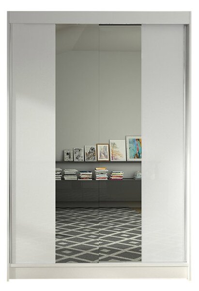 Šatní skříň LINO II šířka 120 cm - bílá