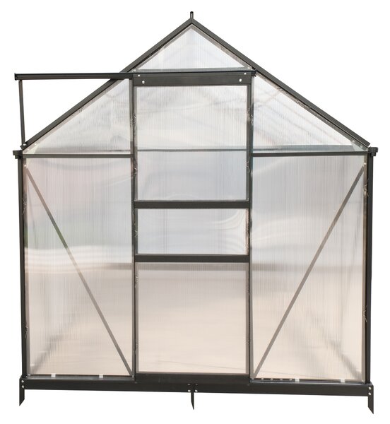 Furnigo Zahradní skleník 380x190x195 cm + základna - černý