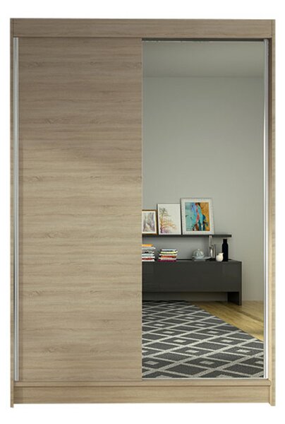 Šatní skříň LINO I šířka 120 cm - dub sonoma