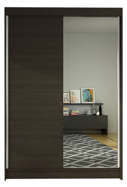 Šatní skříň LINO I šířka 120 cm - čokoláda