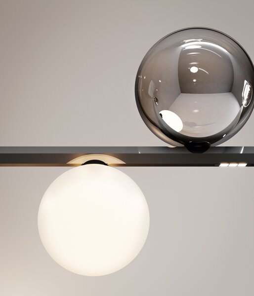 Lodes Random Stick long, závěsné svítidlo 15W LED 2700K, černá/bronzová, délka 150cm