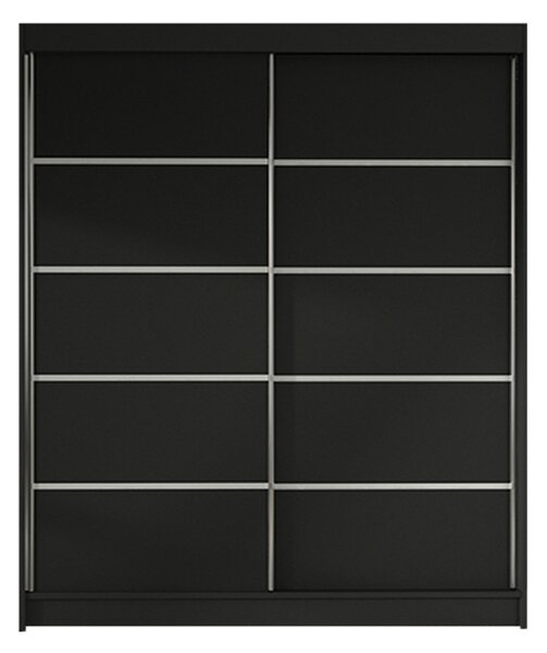 Šatní skříň LINO IV šířka 120 cm- černá