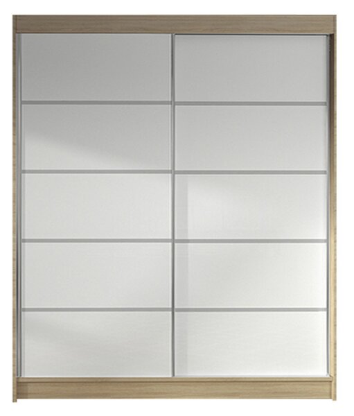 Šatní skříň LINO IV šířka 120 cm - dub sonoma/bílá
